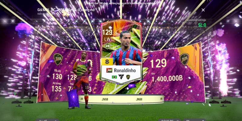 Dù sở hữu chỉ số khủng nhưng Ronaldinho vẫn không lọt top thẻ cầu thủ đắt nhất Fifa online 4